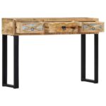 Table console 110 x 30 x 76 cm Bois de manguier massif – Image 3