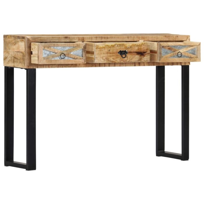 Table console 110 x 30 x 76 cm Bois de manguier massif – Image 3