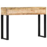 Table console 110 x 30 x 76 cm Bois de manguier massif – Image 4