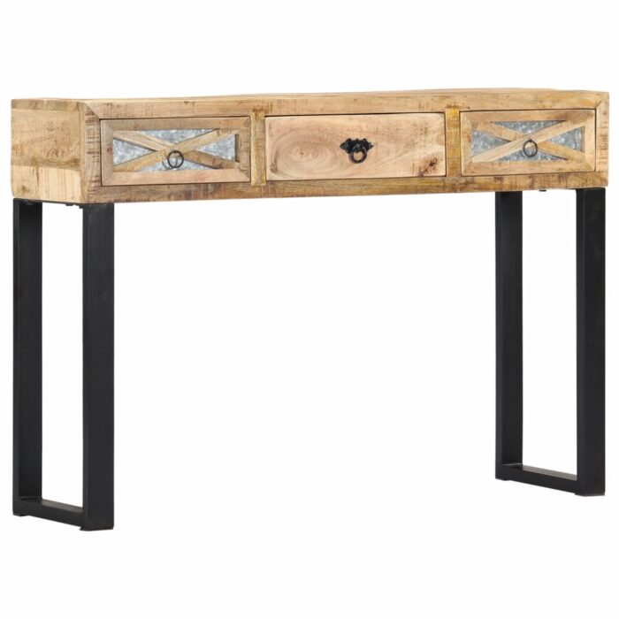 Table console 110 x 30 x 76 cm Bois de manguier massif – Image 7
