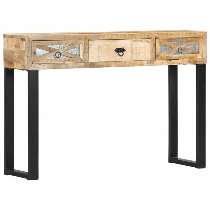 Table console 110 x 30 x 76 cm Bois de manguier massif – Image 8