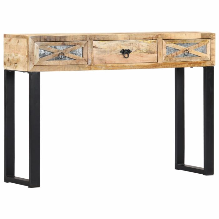 Table console 110 x 30 x 76 cm Bois de manguier massif – Image 9