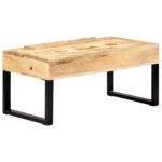 Table basse Style cassette 100x52x45 cm Bois de manguier massif – Image 2