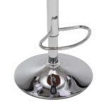 Tabourets de bar lot de 2 gris bois courbé et tissu – Image 5