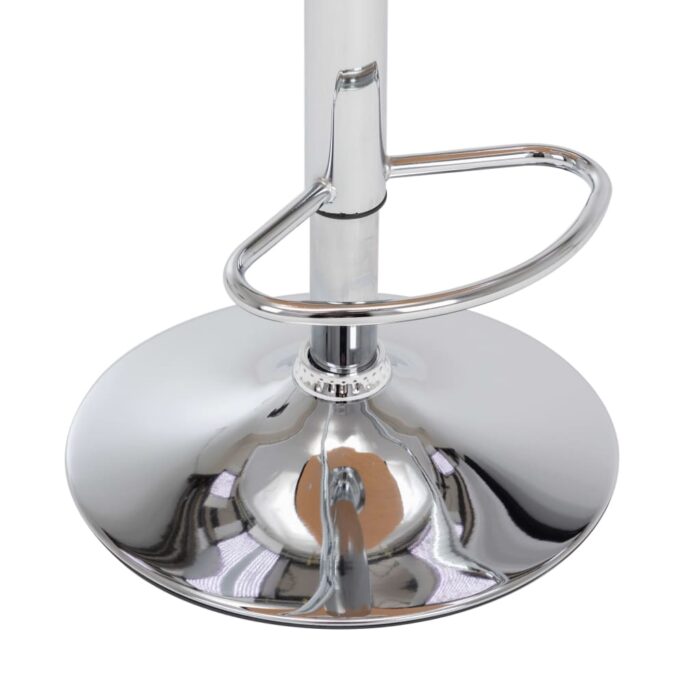 Tabourets de bar lot de 2 noir bois courbé et similicuir – Image 5