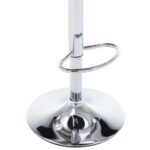 Tabourets de bar lot de 2 crème similicuir et bois courbé – Image 8