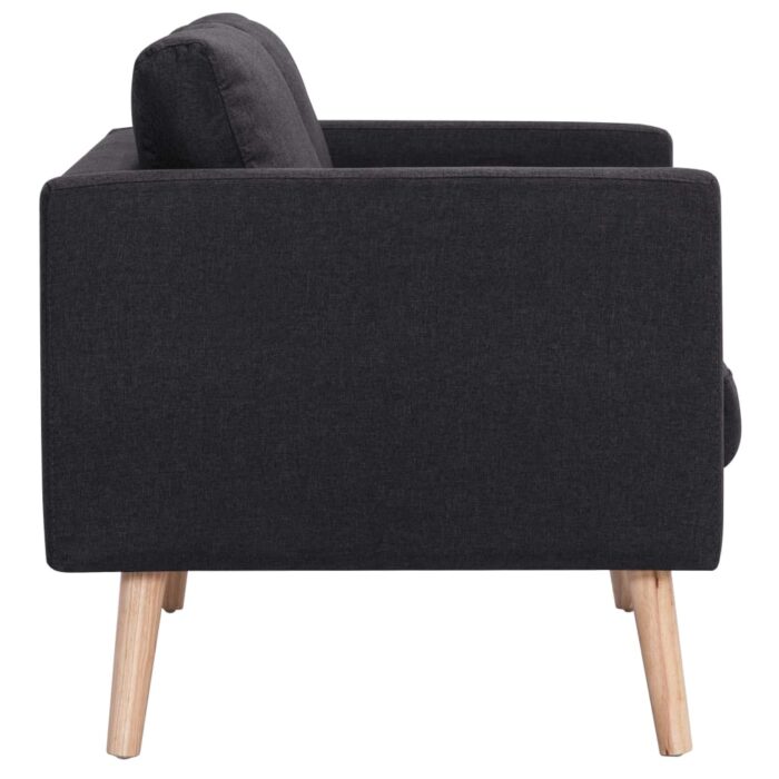 Ensemble de canapé 2 pcs tissu noir – Image 8