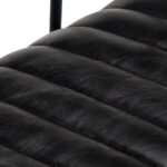 Chaise à bascule Noir Cuir véritable – Image 6