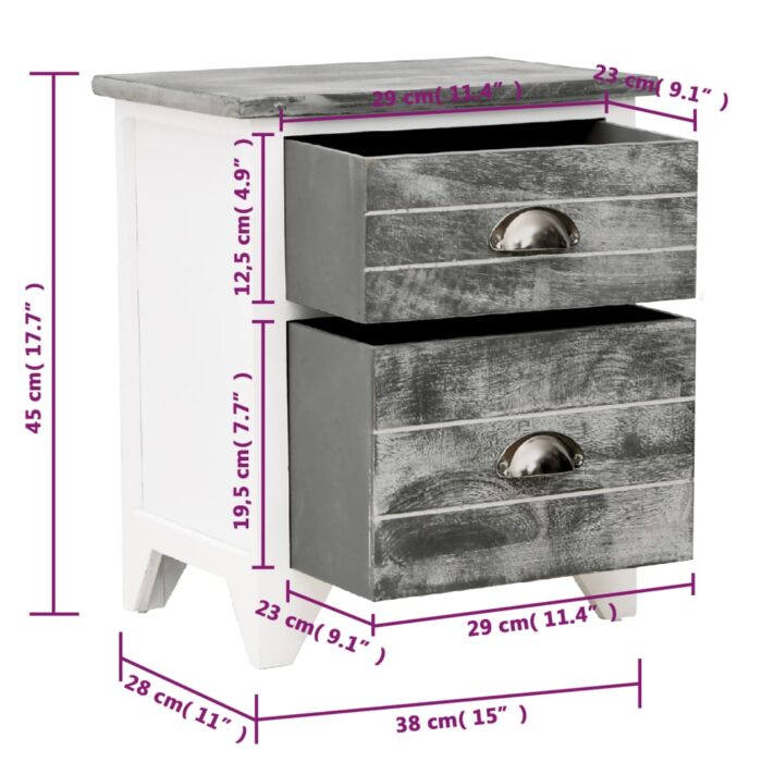 VXL8719883668154_g_en_hd_5.jpg Table de chevet Gris et blanc 38x28x45 cm Bois de Paulownia – Image 5