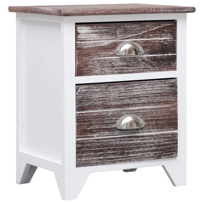 VXL8719883668161_a_en_hd_1.jpg Table de chevet Marron et blanc 38x28x45 cm Bois de Paulownia – Image 1