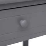 Table de chevet Gris 40x29x42 cm Bois de Paulownia – Image 4
