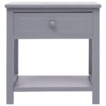 Tables de chevet 2 pcs Gris 40x29x42 cm Bois de Paulownia – Image 3