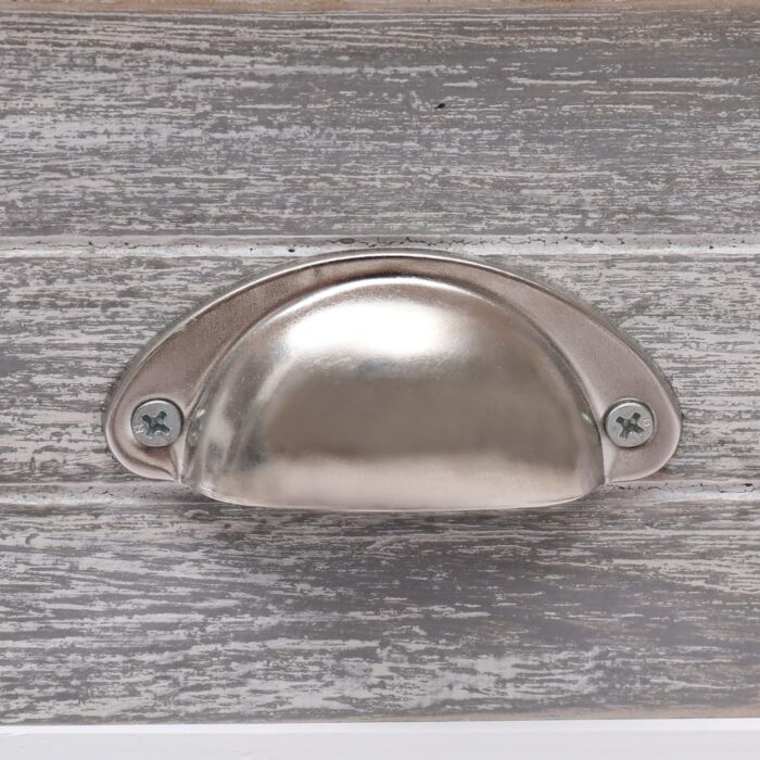 Table d'appoint Gris 40x40x40 cm Bois de Paulownia – Image 3