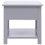 Table d'appoint Gris 40x40x40 cm Bois de Paulownia – Image 5