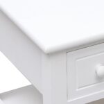 Table d'appoint Blanc 40x40x40 cm Bois de Paulownia – Image 6