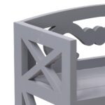 Armoire de salle de bain Gris 46x24x116 cm Bois de Paulownia – Image 5