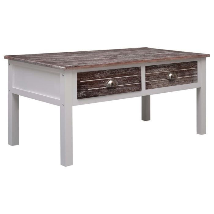 Table basse Marron 100x50x45 cm Bois – Image 1