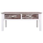 Table basse Marron 100x50x45 cm Bois – Image 2