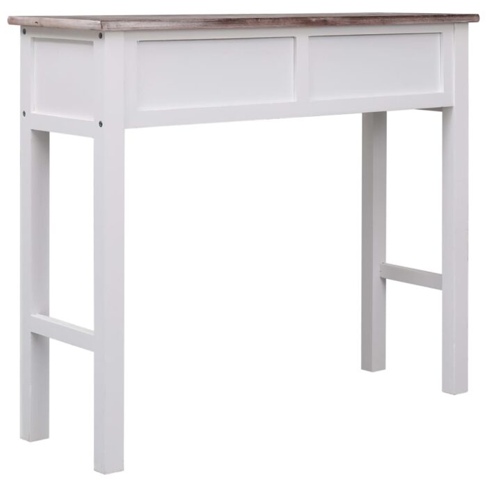Table console Marron 90 x 30 x 77 cm Bois – Image 4