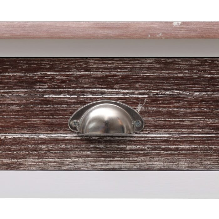 Table console Marron 90 x 30 x 77 cm Bois – Image 6