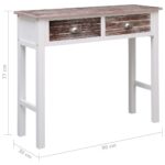 Table console Marron 90 x 30 x 77 cm Bois – Image 7