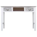 Bureau Gris 110x45x76 cm Bois – Image 3