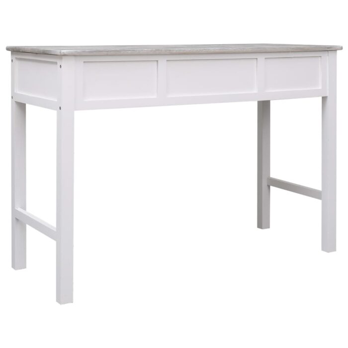 Bureau Gris 110x45x76 cm Bois – Image 4