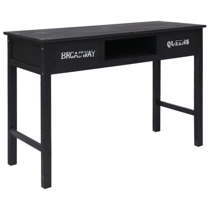 Table console Noir 110x45x76 cm Bois – Image 1