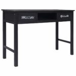 Table console Noir 110x45x76 cm Bois – Image 2
