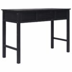 Table console Noir 110x45x76 cm Bois – Image 4