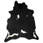 Tapis en peau de vache véritable Noir et blanc 150 x 170 cm – Image 3