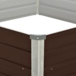 Jardinière surélevée Marron 129x129x46 cm Acier galvanisé – Image 3