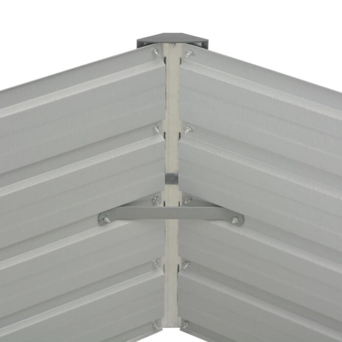 Jardinière surélevée Marron 129x129x46 cm Acier galvanisé – Image 4