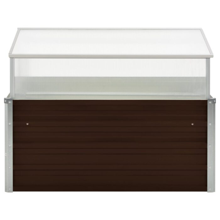 Serre Marron 100 x 100 x 85 cm Acier galvanisé – Image 3