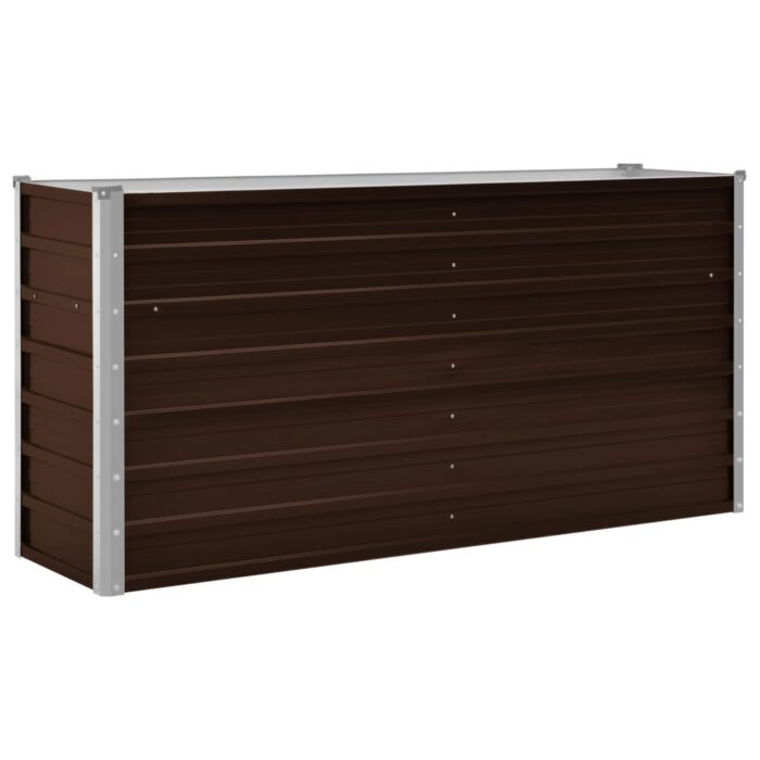 VXL8719883670775_g_en_hd_2.jpg Lit surélevé de jardin Marron 160x40x77 cm Acier galvanisé – Image 2