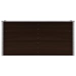 Lit surélevé de jardin Marron 160x40x77 cm Acier galvanisé – Image 3