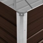 Lit surélevé de jardin Marron 160x40x77 cm Acier galvanisé – Image 5