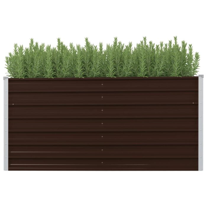 VXL8719883670775_m_en_hd_1.jpg Lit surélevé de jardin Marron 160x40x77 cm Acier galvanisé – Image 1