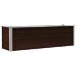 Lit surélevé de jardin Marron 160x40x45 cm Acier galvanisé – Image 2