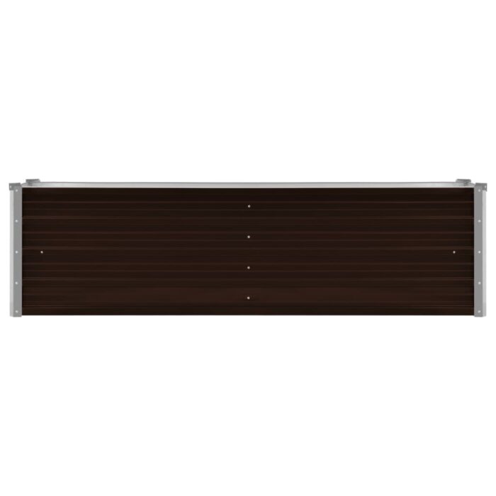 Lit surélevé de jardin Marron 160x40x45 cm Acier galvanisé – Image 3