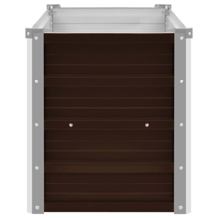 Lit surélevé de jardin Marron 160x40x45 cm Acier galvanisé – Image 4