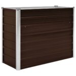 Lit surélevé de jardin Marron 100x40x77 cm Acier galvanisé – Image 2