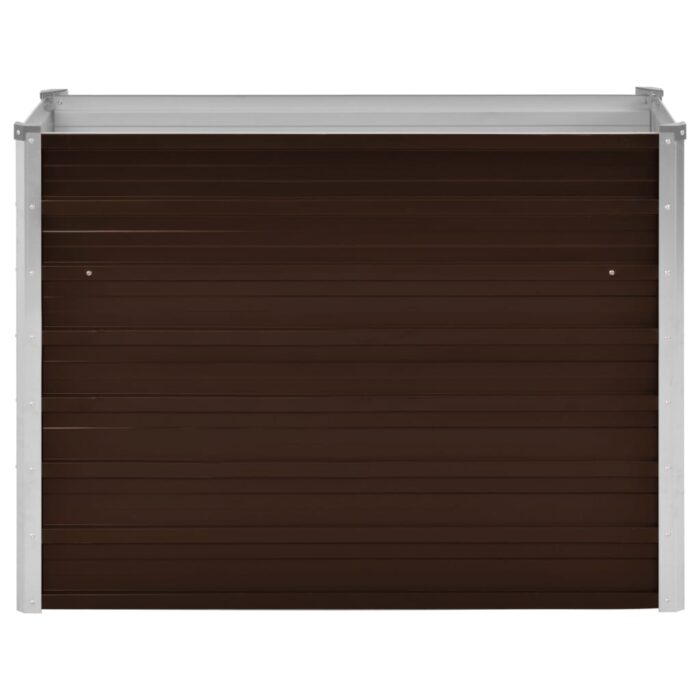 Lit surélevé de jardin Marron 100x40x77 cm Acier galvanisé – Image 3