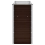 Lit surélevé de jardin Marron 100x40x77 cm Acier galvanisé – Image 4