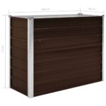 Lit surélevé de jardin Marron 100x40x77 cm Acier galvanisé – Image 6