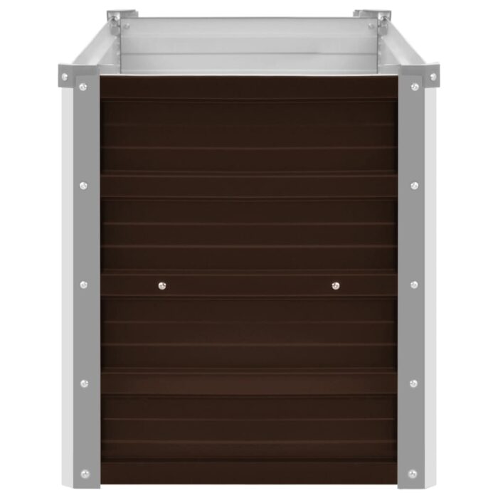 Lit surélevé de jardin Marron 100x40x45 cm Acier galvanisé – Image 4