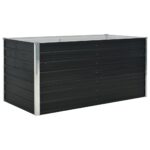 Jardinière surélevée Anthracite 160x80x77 cm Acier galvanisé – Image 2