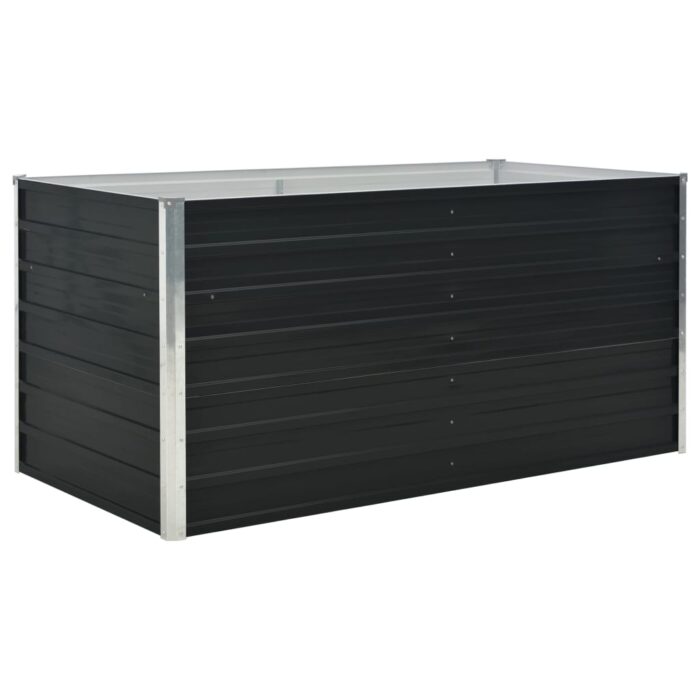 Jardinière surélevée Anthracite 160x80x77 cm Acier galvanisé – Image 2
