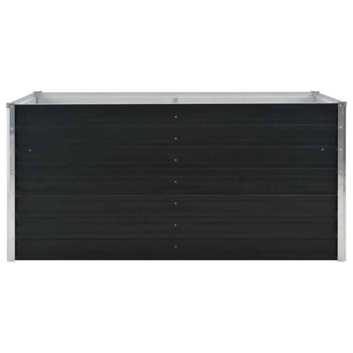 Jardinière surélevée Anthracite 160x80x77 cm Acier galvanisé – Image 3