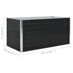Jardinière surélevée Anthracite 160x80x77 cm Acier galvanisé – Image 6